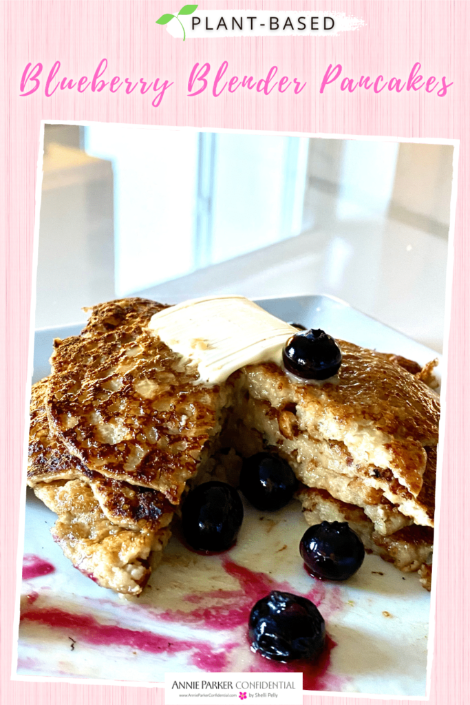 blueberry pancakes made with oats